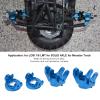 Rc Steering Cup Set,Aluminum Alloy Steering Cup with C Seat for 1/8 Truck (Blue) Car Model Accessory view 2