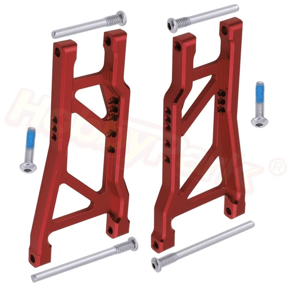 Replacement Part For Metal Aluminum Alloy Rear Suspension Arms 2555 For 1/10 2WD Short Course RC Car Upgrade Parts - (Color: Red 7848)