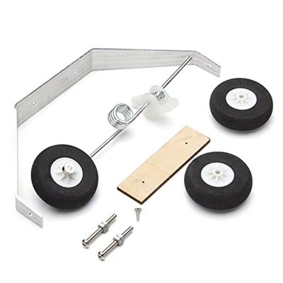 Replacement Part For Aluminum Alloy Tricycle Landing Gear W/Steel Ring Tail Wheel For RC Airplane Model Fix Wing - (Color: Tricycle Gear Set)