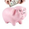 11''Large Pink Piggy Bank for Adults Must Break to Open,Piggy Bank for Boys,Ceramic Coin Bank,Girls Money Box Jar,alcancias de Dinero para adultos nios,Modern Home Decor Living Room view 3