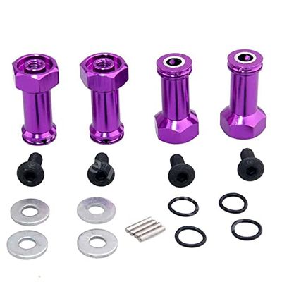Replacement Part For RC Car A949 A969 A979 Upgrade Part Aluminum Alloy 12MM Hex Hub 24MM Extension Adapter For RC 1/18 Te Control Cars - (Color: Purple)