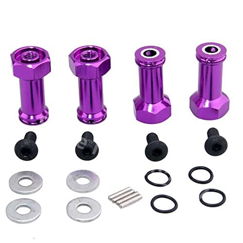 Replacement Part For RC Car A949 A969 A979 Upgrade Part Aluminum Alloy 12MM Hex Hub 24MM Extension Adapter For RC 1/18 Te Control Cars - (Color: Purple)