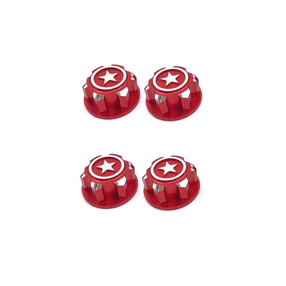 Replacement Part For 17mm Hex Wheel Mount Nuts For X-MAXX RC Car Parts Metal Set - (Color: Red)