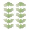 10 Realistic Plastic Fake Bats - Spooky Wall Decor for Halloween Trick Decoration Supplies (Green) view 1