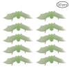 10 Realistic Plastic Fake Bats - Spooky Wall Decor for Halloween Trick Decoration Supplies (Green) view 4