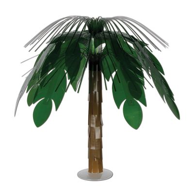 Party Central Pack of 6 Green and Brown Jungle Palm Cascade Table Centerpiece Party Decors 18