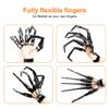 Halloween Articulated Finger Extensions,1 Pair Flexible Skeleton Hand Finger Puppets,for Birthday Christmas Cosplay Costumes(Black) view 4