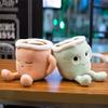 Cute Matcha Latte Coffee Cup Shaped Pillow Real-Life Green Tea Latte Coffee Stuffed Soft Plush Toys Doll (30CM, Pink) view 3