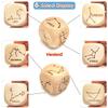 Creative 30MM Wooden Constellation Dice Set, Laser Engraved 6-Sided Wood Big Zodiac Dices for Constellation Divination Accessory (2Pcs/Set(1Pair), V2) view 4