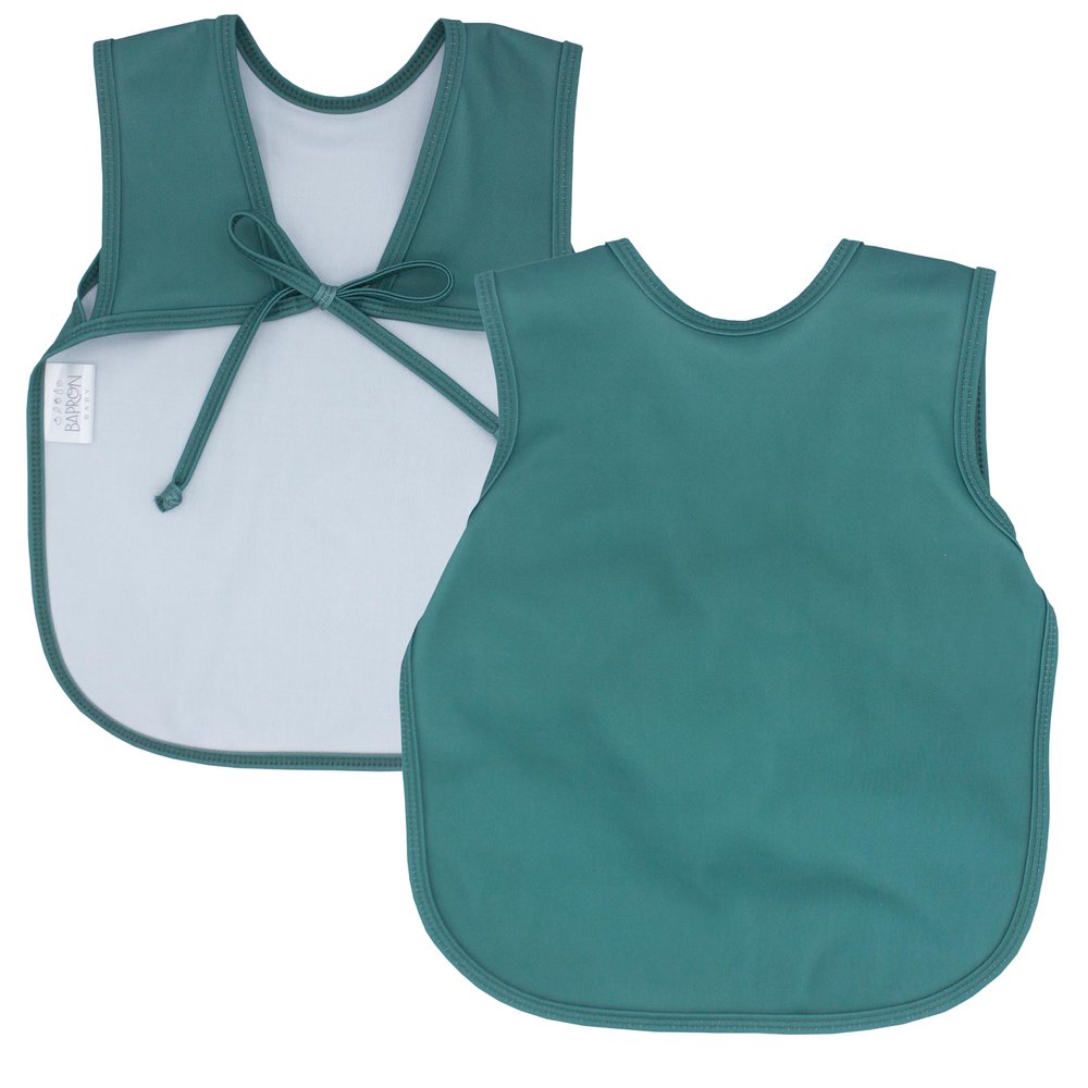 BapronBaby Minimalist Pine Bapron - No Neck Tie Safer Bib for Baby & Toddler - Soft Waterproof Stain Resistant - Machine Washable - Sz Baby/Toddler 6m-3T