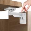 2 Pack Upgraded Invisible Baby Proofing Cabinet Latch Locks  No Drilling or Tools Required, Works with Most Cabinets and Drawers, Child Proof Cabinet Locks Latches - Adhesive Easy Installation view 1