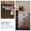 2 Pack Upgraded Invisible Baby Proofing Cabinet Latch Locks  No Drilling or Tools Required, Works with Most Cabinets and Drawers, Child Proof Cabinet Locks Latches - Adhesive Easy Installation view 3