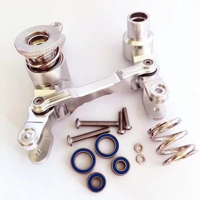 for Traxxas 1/5 X-MAXX XMAXX 6S 8S 7746 Aluminum Ajustable Steering Assembly with Bearings Silver