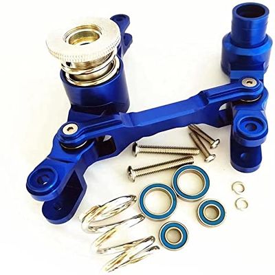 for Traxxas 1/5 X-MAXX XMAXX 6S 8S 7746 Aluminum Ajustable Steering Assembly with Bearings Blue