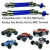 2pcs Metal Rear CVD Drive Shaft Transmission Axle for RC 1/10 ECX 2WD Torment Ruckus Circuit AMP Series Upgrade Parts (Dark Blue) view 4