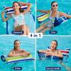 Jasonwell Inflatable Pool Hammock Float - 2 Pack Water Hammock Pool Floaties Multi-Purpose (Saddle Lounge Chair Drifter) 4 in 1 Lake Beach Floating Loungers Swimming Pool Floats Toys for Adults view 2