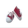 MBD 18 Inch Doll Shoes- Red Weighted and Fully Lined Canvas Shoes Fits Kennedy and Friends and All Other 18 Inch Dolls view 2