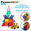 PicassoTiles Mini Magnetic Tiles Expansion Car Truck and Figures Play Set, Kids Building Magnet Bricks STEM & Learning Toys, Magnetic Add-ons, Car Toys, Toddler Preschool 3 years and up boys and girls view 2