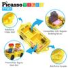 PicassoTiles Mini Magnetic Tiles Expansion Car Truck and Figures Play Set, Kids Building Magnet Bricks STEM & Learning Toys, Magnetic Add-ons, Car Toys, Toddler Preschool 3 years and up boys and girls view 3