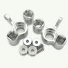 for Arrma Seton Kraton Mojave Talion Tyhon Limitless AR330187 Aluminum Front Steering Block Silver view 2