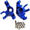 for LOSI 1/8 LMT Solid AXLE 4WD LOS244004 LOS244005 Aluminum Front Knuckle Arm Spindle Set Blue view 2