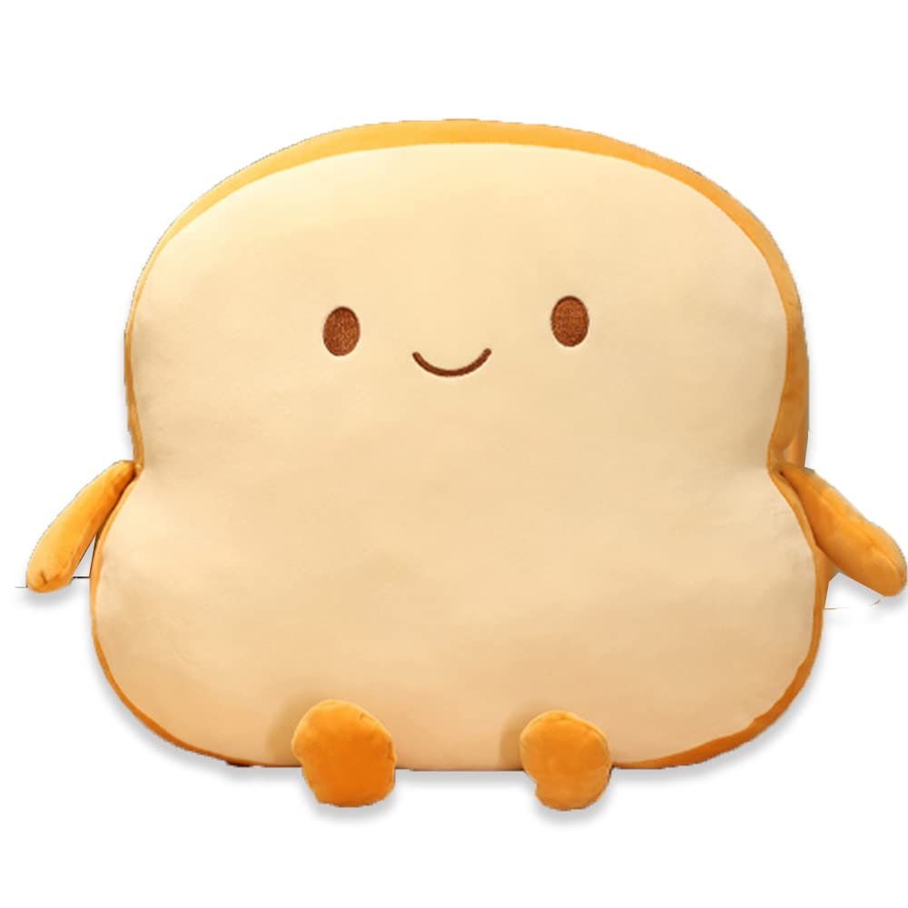 17Toast Bread Pillow Funny Food Plush Toy Pillows Small Cute Stuffed Plush Toast Sofa Pillow for Kids Adults Gift Home Bed Room Decor (Toast Bread,Golden) 