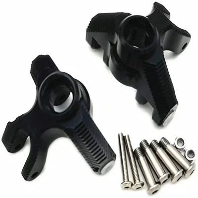 for LOSI 1/8 LMT Solid AXLE 4WD LOS244004 LOS244005 Aluminum Front Knuckle Arm Spindle Set Black