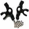 for LOSI 1/8 LMT Solid AXLE 4WD LOS244004 LOS244005 Aluminum Front Knuckle Arm Spindle Set Black view 2