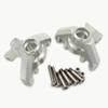 for LOSI 1/8 LMT Solid AXLE 4WD LOS244004 LOS244005 Aluminum Front Knuckle Arm Spindle Set Silver view 1