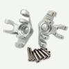 for LOSI 1/8 LMT Solid AXLE 4WD LOS244004 LOS244005 Aluminum Front Knuckle Arm Spindle Set Silver view 2