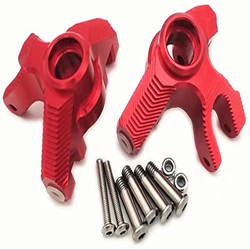 for LOSI 1/8 LMT Solid AXLE 4WD LOS244004 LOS244005 Aluminum Front Knuckle Arm Spindle Set Red