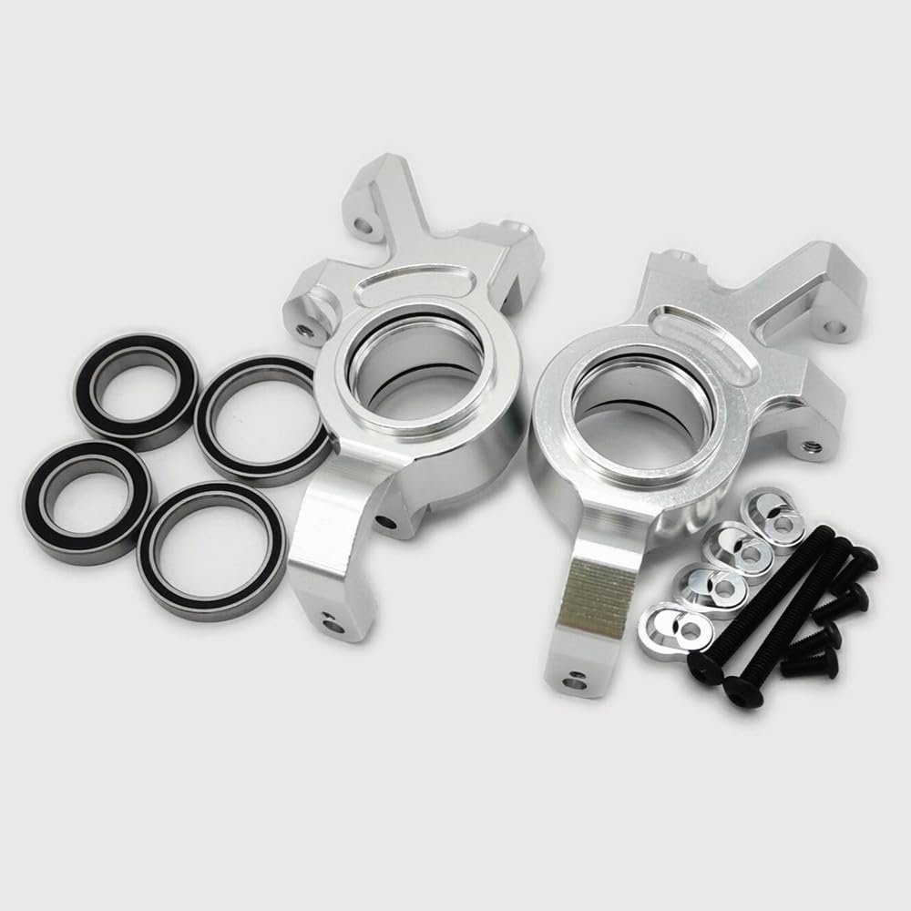 for Traxxas 1/5 XMAXX X-Maxx 6S 8S 7737 Aluminum Front Steering Blocks L+R Silver