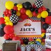 150PCS Race Car Balloons Arch Garland Kit Racing Car Birthday Party Checkered Foil Balloons for Birthday Decorations No Backdrop view 3