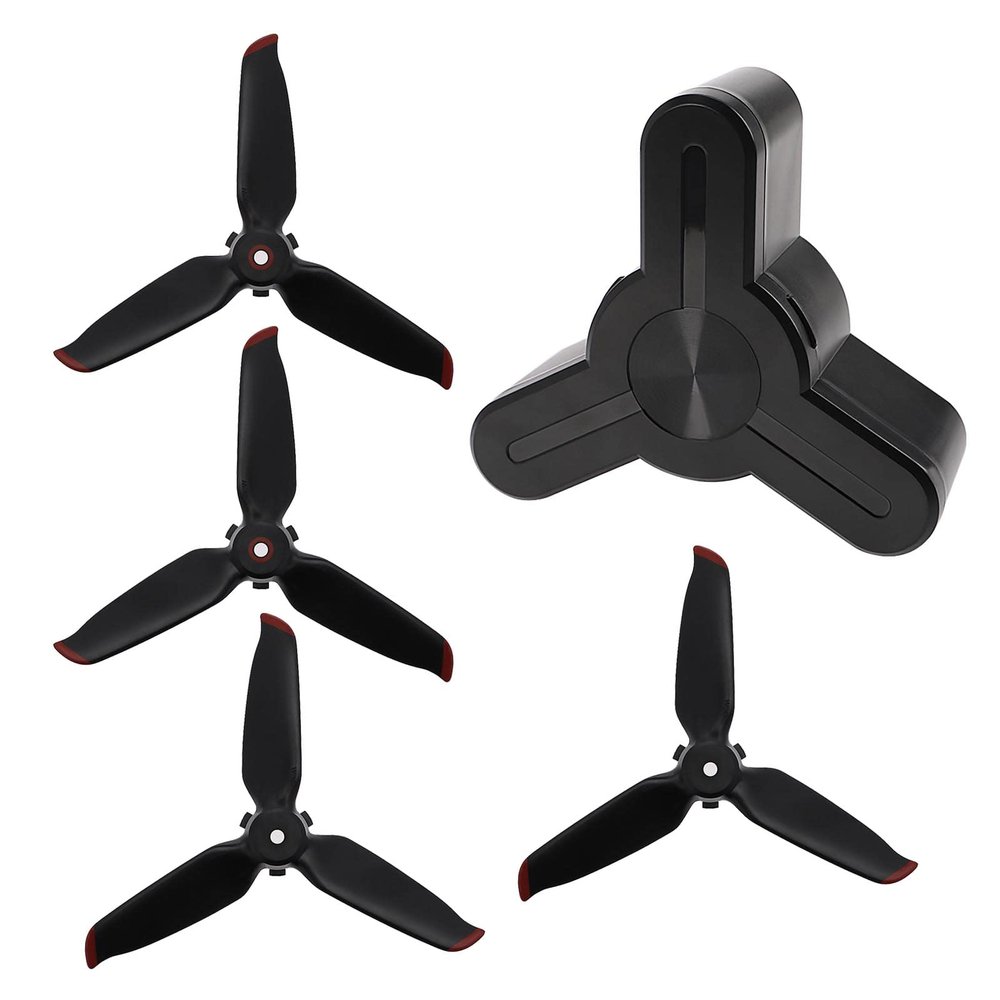 Micro Traders 2 Pairs 5328S Propellers with Propeller Storage Case Compatible with DJI FPV Combo Drone Accessories 5328S Propellers Blades with Anti-Fall Protection Box
