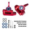 Front Caster Block & Steering Blocks & Rear Stub Axle Carriers Kit with Ball Bearings Upgrade RC Vehicle Parts for Traxxas 1/10 2WD Slash Stampede Rustler Nitro Slash, 3632 3736 3752 Aluminum Alloy view 4