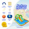WELLFUNTIME Inflatable Jumping Castle with Blower, and Bouncy House with Double Slide with Basketball Ring, Jumping Area for 3 Kids view 2