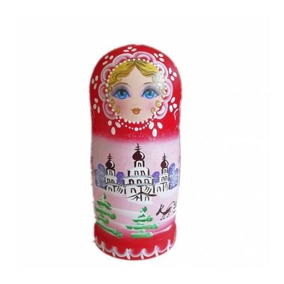 KKNH Matryoshka Cute Russian Matryoshka Dolls 10 Pieces Handmade Wooden Nesting Dolls Toys Home Decoration Blessing Gift