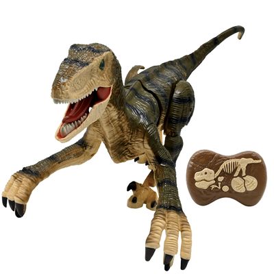 LEXiBOOK, RC Raptor Control, Realistic Remote Controlled Dinosaur, Articulated Movements, Roars, Light Effects, Rechargeable, Fossil Remote Control Included, DINO01