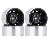 Negative Offset 3mm Metal 1.9" Beadlock Wheel Rim Hub for 1/10 RC Crawler Car Axial SCX10 90046 Traxxas TRX4 D90-4Pc Black view 1