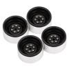 Negative Offset 3mm Metal 1.9" Beadlock Wheel Rim Hub for 1/10 RC Crawler Car Axial SCX10 90046 Traxxas TRX4 D90-4Pc Black view 3