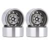 Negative Offset 3mm Metal 1.9" Beadlock Wheel Rim Hub for 1/10 RC Crawler Car Axial SCX10 90046 Traxxas TRX4 D90-4Pc Gray view 1