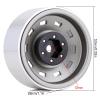 Negative Offset 3mm Metal 1.9" Beadlock Wheel Rim Hub for 1/10 RC Crawler Car Axial SCX10 90046 Traxxas TRX4 D90-4Pc Gray view 4
