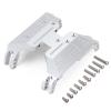 CNC Aluminum Transmission Base Gearbox Mount for RC Car Crawler Axial Capra 1.9 Unlimited Upgrade Parts - 1 Set Silver view 2