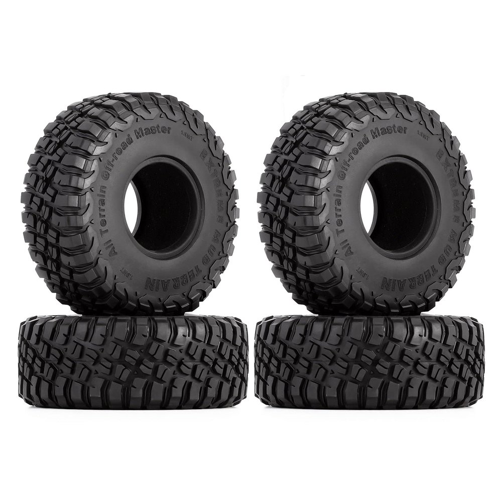 120 * 44mm 4PCS 1.9" Rubber Mud Wheel Tires for 1:10 RC Crawler Car Axial SCX10 SCX10 III AXI03007 Traxxas TRX4 Redcat Gen8-4Pc Set