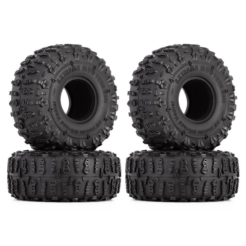 Super Large 122 * 48mm 1.9" Rubber Wheel Tires for 1:10 RC Rock Buggy Crawler Car Traxxas TRX4 Axial SCX10 90046-4Pc Set