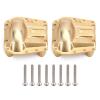 Brass Axle Diff Cover For 1/6 RC Crawler Car Axial SCX6 Jeep JLU Wrangler Upgrade Parts - 2Pc Set view 2