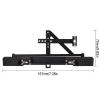 Metal Rear Bumper with LED Lights for 1:10 RC Crawler Car Axial SCX10 90046 Traxxas TRX4-1 Set Black view 2
