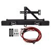 Metal Rear Bumper with LED Lights for 1:10 RC Crawler Car Axial SCX10 90046 Traxxas TRX4-1 Set Black view 3