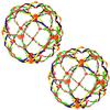 ArtCreativity Expandable Breathing Ball Pack of 2, Hoberman Sphere for Kids & Adults, Stress Reliever Fidget Toy for Yoga Anxiety Relaxation Autistic Children, Party Favor for Boys & Girls (6"-12") view 1