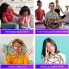 ArtCreativity Expandable Breathing Ball Pack of 2, Hoberman Sphere for Kids & Adults, Stress Reliever Fidget Toy for Yoga Anxiety Relaxation Autistic Children, Party Favor for Boys & Girls (6"-12") view 4